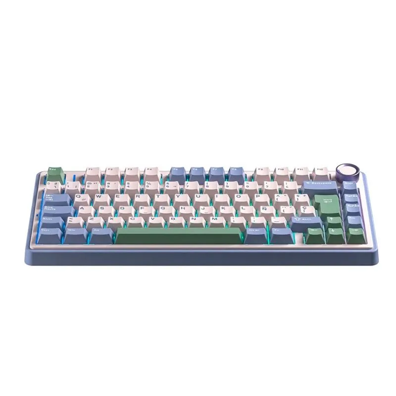 Perifericos Teclado Gamer AULA F75 PURPLE BEIGE GREEN 75% RGB F75 REAPER SWITCH