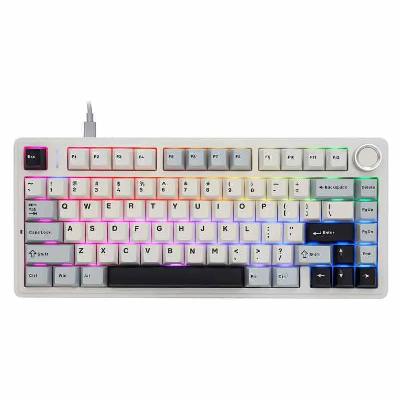 Perifericos Teclado Gamer AULA F75 WHITE BLUE DANK PURPLE 75% F75 PINK  SWITCH