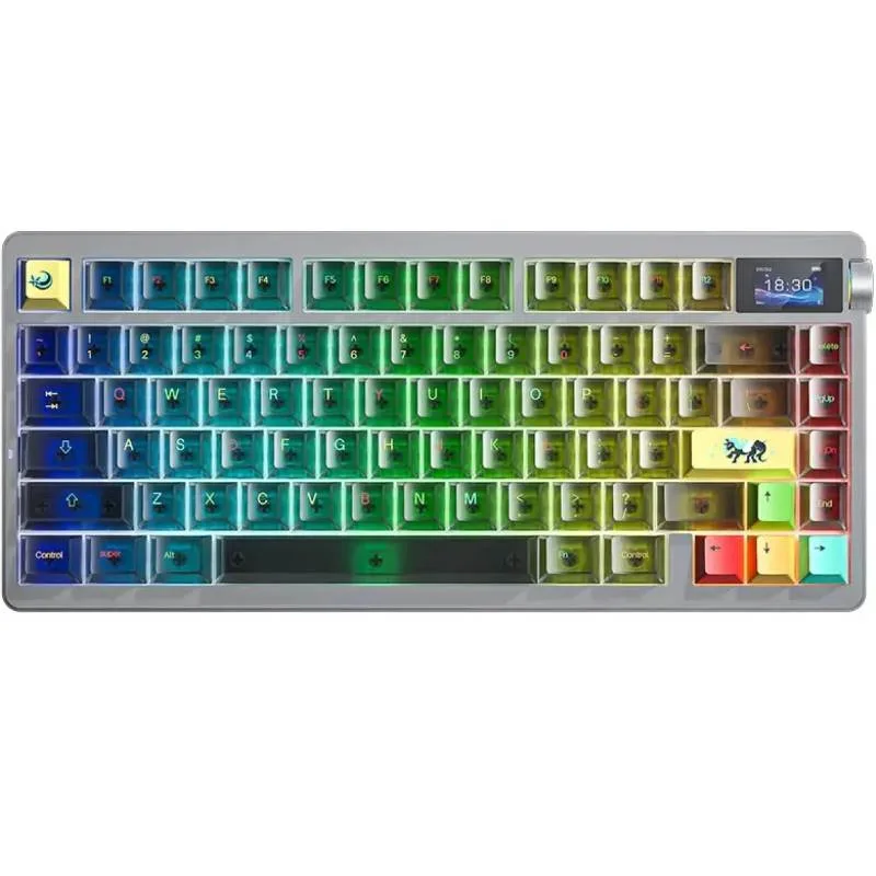 Perifericos Teclado Gamer AULA NOVA 75 BLACK TRANSPARENTE NOVA75 DREAM DAKURA SWITC