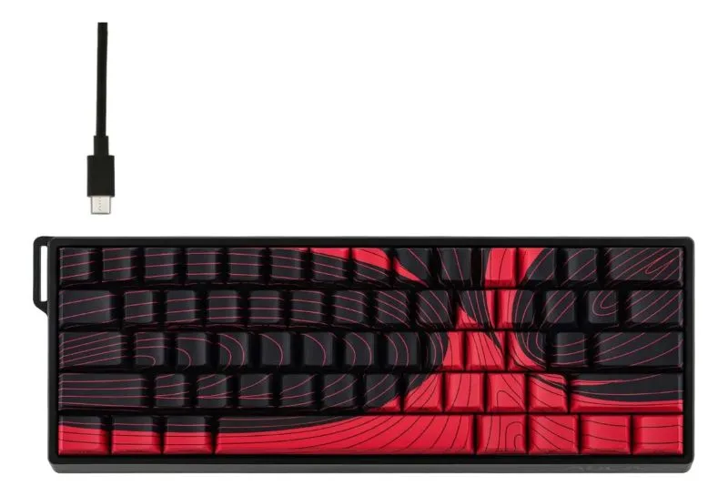 Perifericos Teclado Gamer AULA WIN60 BLACK RED SWIRL WIN60 MAX MAGNETIC