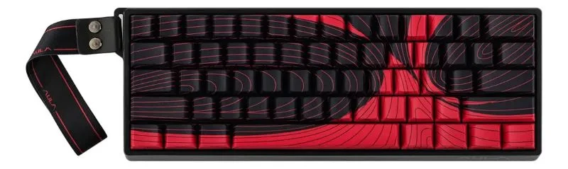 Perifericos Teclado Gamer AULA WIN60 BLACK RED SWIRL WIN60 MAX MAGNETIC