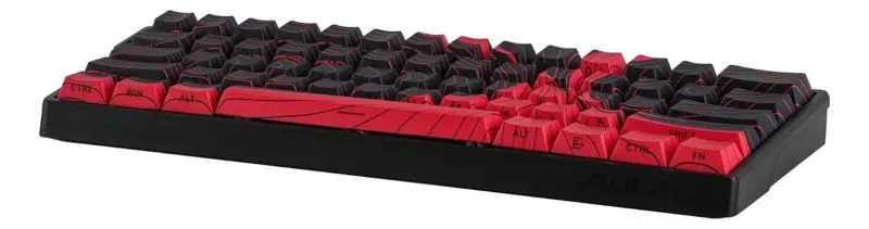 Perifericos Teclado Gamer AULA WIN60 BLACK RED SWIRL WIN60 MAX MAGNETIC