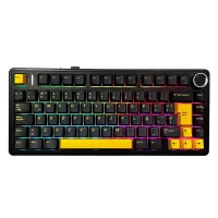 Perifericos Teclado Gamer AULA F75 BLACK DARK BLUE ORANGE 75% RGB F75 REAPER SWITCH