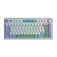 Perifericos Teclado Gamer AULA F75 PURPLE BEIGE GREEN 75% RGB F75 REAPER SWITCH