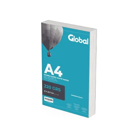 PAPEL GLOBAL MATE A4 220GR X20     