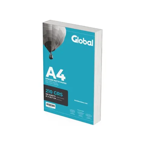 PAPEL GLOBAL OPALINA A4 X100 210GR 