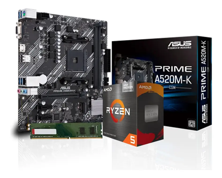 COMBO ACTUALIZACION AMD RYZEN 5 5600GT+A520M+16GB