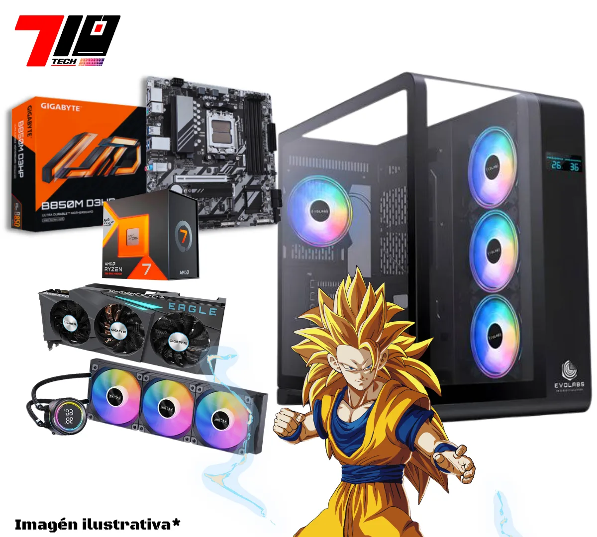 Pc Gamer Am5 Ryzen 7 7800x3d + Rtx 3090 24gb + 32gb Ram