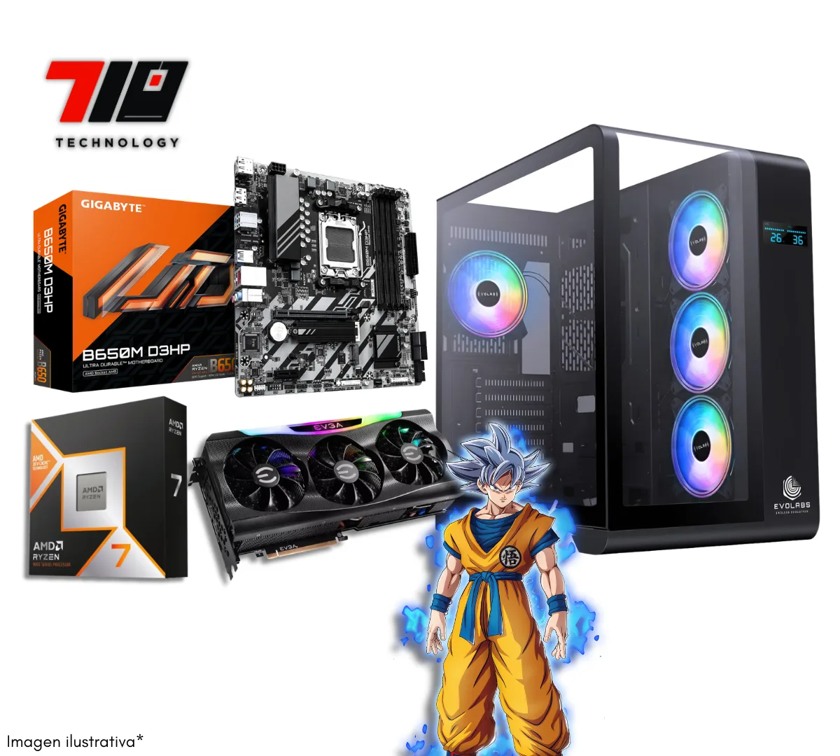 Pc Gamer Am5 Ryzen 7 9800x3d + Rtx 3090 24gb + 32gb Ram