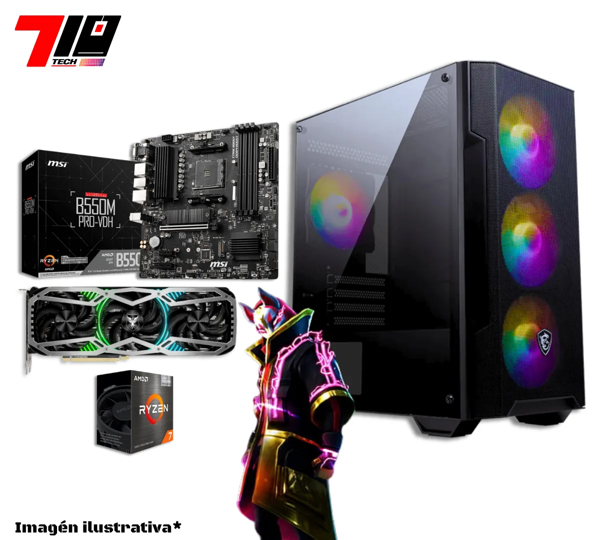 Pc Gamer Ryzen 7 5700 + Rtx 3070 8gb + 16gb Ram