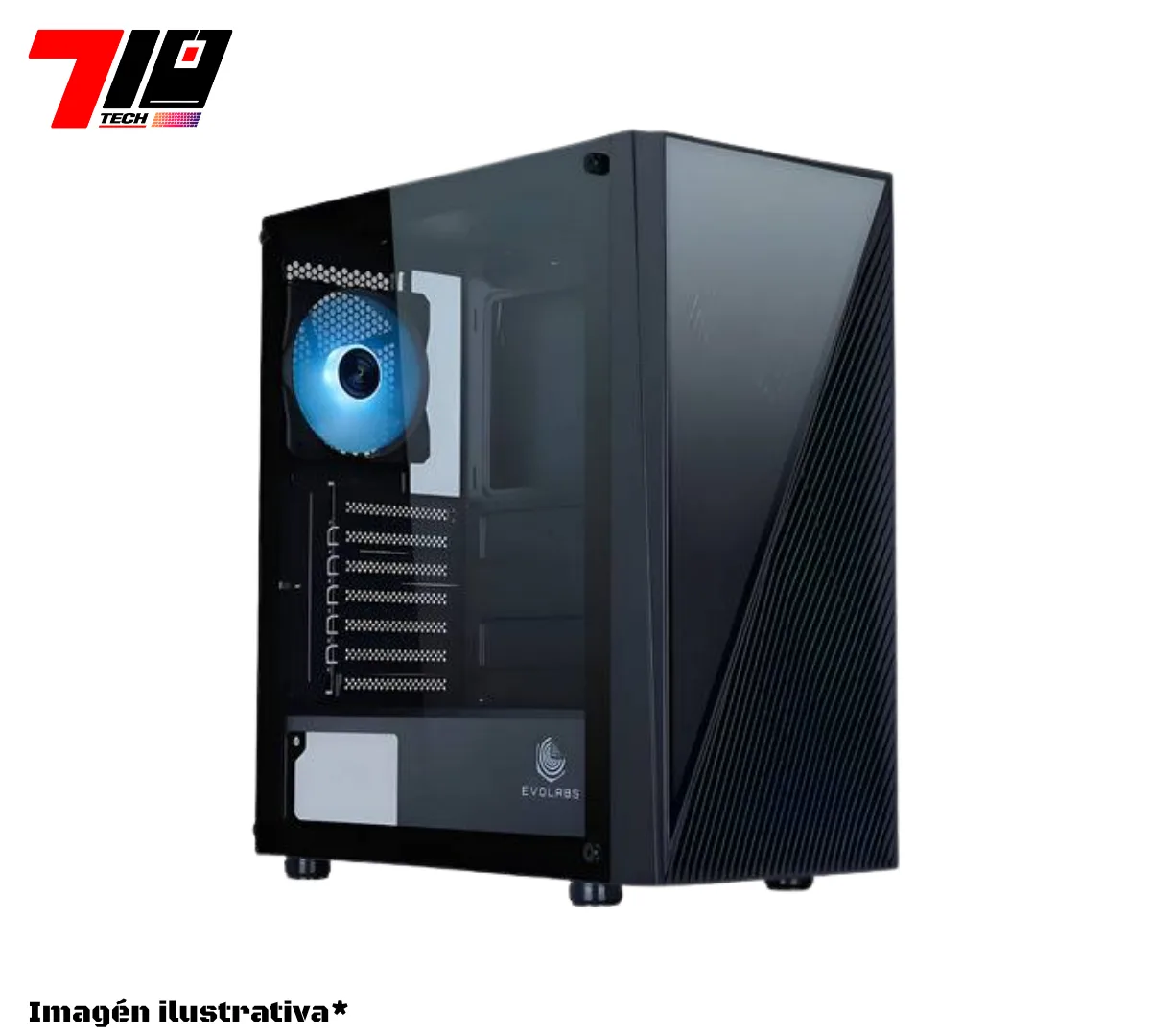 Gabinete Gamer Evolabs Duality Black X4 Fans