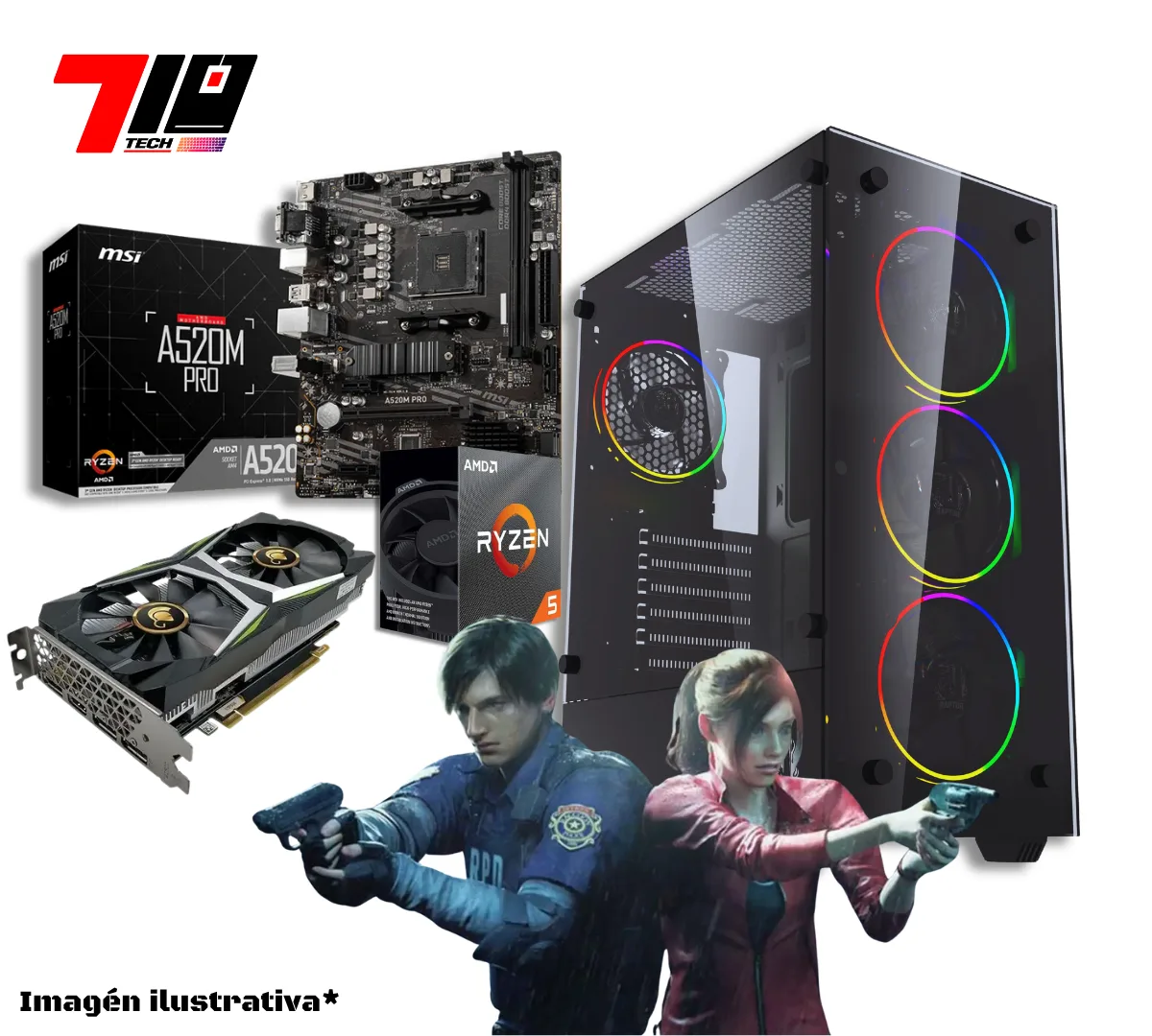 Pc Gamer Ryzen 5 5500 + Rtx 2060 6gb + 16gb Memoria Ram