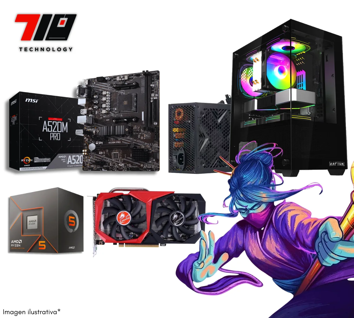 Pc Gamer Ryzen 5 3500x + Gtx 1660 Super + 16gb Ram