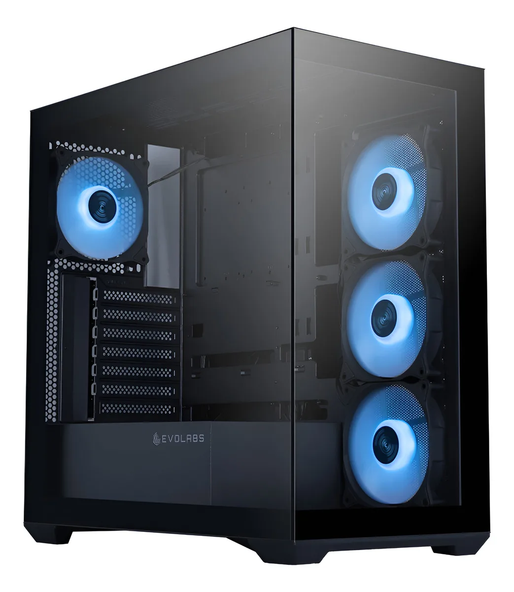 Gabinete Gamer Evolabs Progression Black X4 Fans