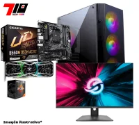 Pc Gamer Ryzen 7 5700 + Rtx 3070 8gb + 16gb Ram + Monitor Solarmax 24 Fhd 180hz 1ms