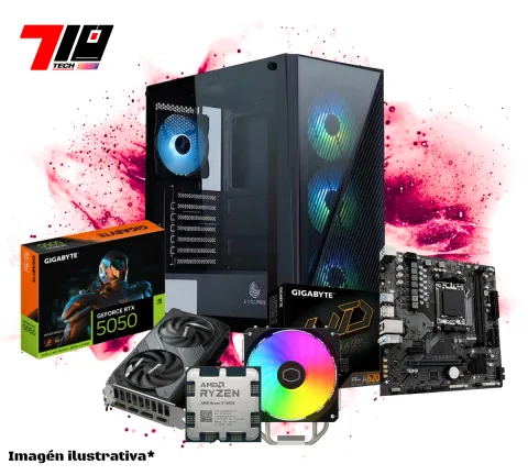Pc Gamer Ryzen 5 7600X + Rtx 5050 8gb AM5