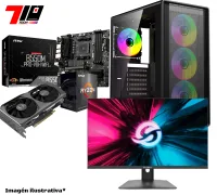 Pc Gamer Ryzen 5 5500 + Rtx 3060 Ti + 16gb Ram + Monitor Solarmax 24 Fhd 180hz 1ms
