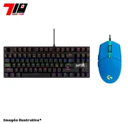 Combo Gamer Mouse G203 Blue + Teclado M87 Black