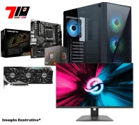 Pc Gamer Ryzen 5 8400F + Rtx 3070 8gb AM5 + Monitor Solarmax 24