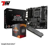 Procesador Ryzen 7 5700 + Mother B550m Msi Pro-vdh Wifi Ddr4 Am4 + 16gb Ram Ddr4