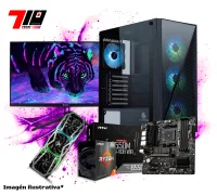 Pc Gamer Ryzen 7 5700 + Rtx 3070 8gb AM4 + Monitor Teros Gaming 24.5