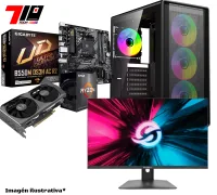 Pc Gamer Ryzen 5 5500 + Rtx 3060 Ti + 16gb Ram + Monitor Solarmax 24 Fhd 180hz 1ms