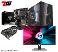 Pc Gamer Ryzen 5 5500 + Rtx 2060 6gb + 16gb Ram + Monitor Solarmax 24 Fhd 180hz 1ms