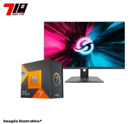 Ryzen 7 7800x3d Am5 + Monitor Solarmax 24 Fhd 180hz 1ms Free Sync Negro