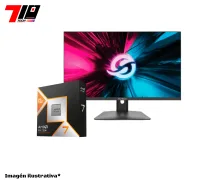 Ryzen 7 9800x3d Am5 + Monitor Solarmax 24 Fhd 180hz 1ms Free Sync Negro