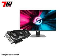 Placa De Video Rtx 3070 8gb (usada) + Monitor Gamer Solarmax Sx24f7gb 24 Fhd 180hz 1ms Free Sync Negro