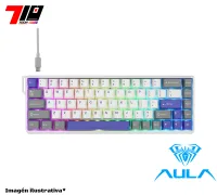 Teclado Aula Win68he Max  White Blue Grey 65-por-ciento Magnetico