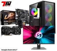 Pc Gamer Ryzen 7 5700 + Rx 6700 Xt 12gb + 16gb Ram + Monitor Solarmax 24 Fhd 180hz 1ms