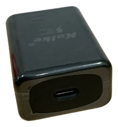 Cargador Usb A 220V Carga Rápida 30W Usb C Negro S/Cable