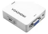 Adaptador Salida Vga - Entrada Hdmi Con Audio Y Power (Sin Cables)