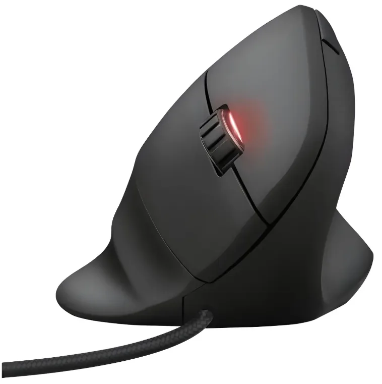 Mouse Gamer GXTrust 114 Rexx Ergonómico Vertical Negro