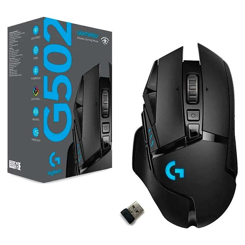 Mouse Logitech G502 Inalambrico ligthspeed negro