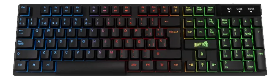 Teclado Gamer Raptor Fireclaw Membrana Retroiluminado