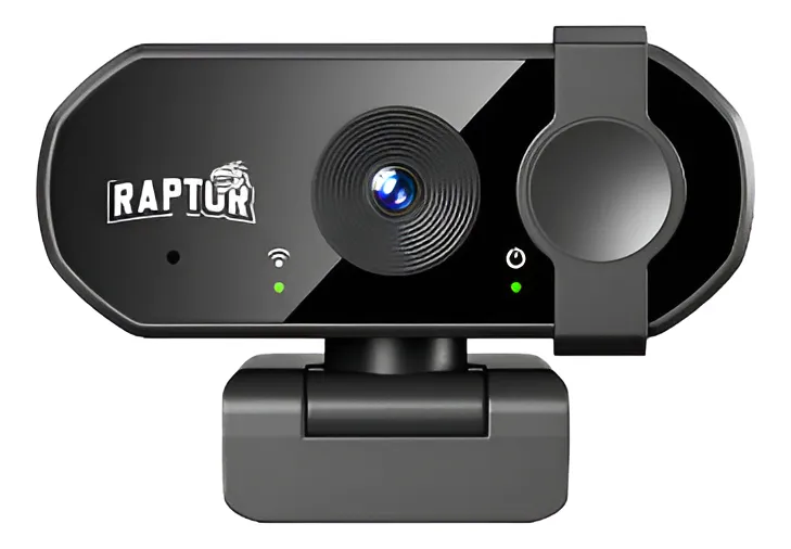 Raptor Web Cam Vision 4k Streaming 4k Ultra Con Microfono Negro