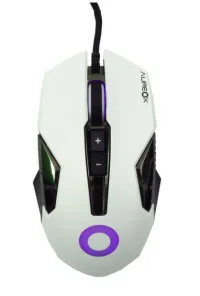 Mouse Gamer Aureox Óptico 8 Botones RGB Blanco