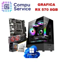 PC RYZEN 5 4500 + GRAFICA RX570 8GB + 16GB RAM + SSD 500GB + GABINETE ZEUS 5 COOLERS RGB