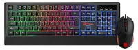 Combo Teclado y Mouse Tt eSPORTS Challenger Gamer Negro