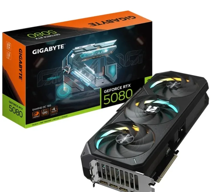 Placa de Video 16gb RTX 5080 Gigabyte Gaming OC 16g Gddr7
