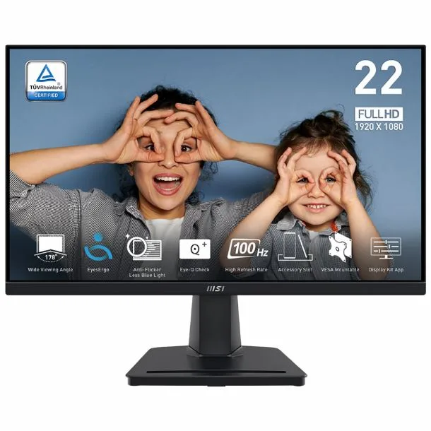 Monitor 22 Msi Pro Mp225v Fhd 100hz Hdmi Vga