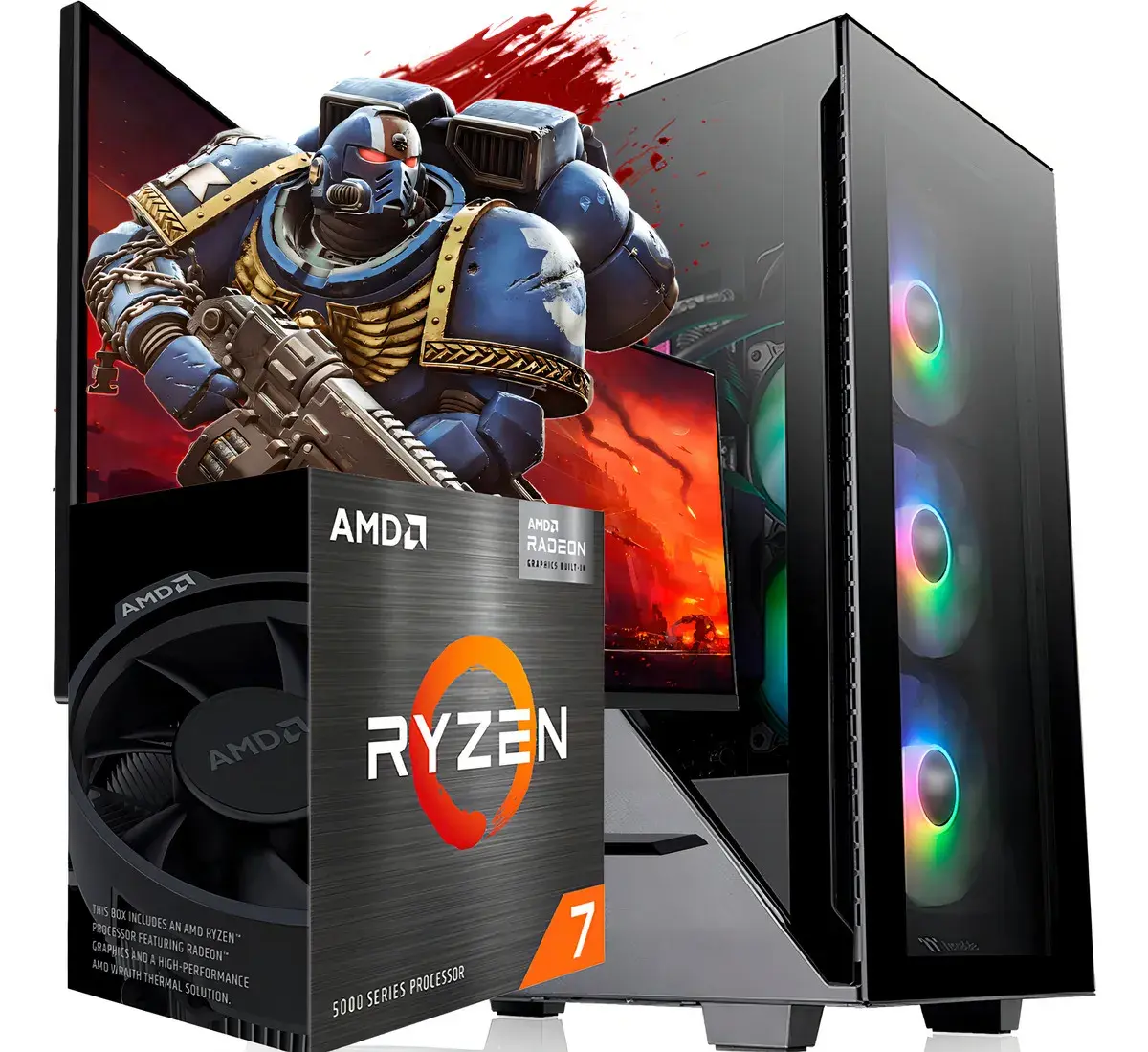 PC Gamer Ryzen 7 AM5 + Monitor 34 Curvo 2K IPS