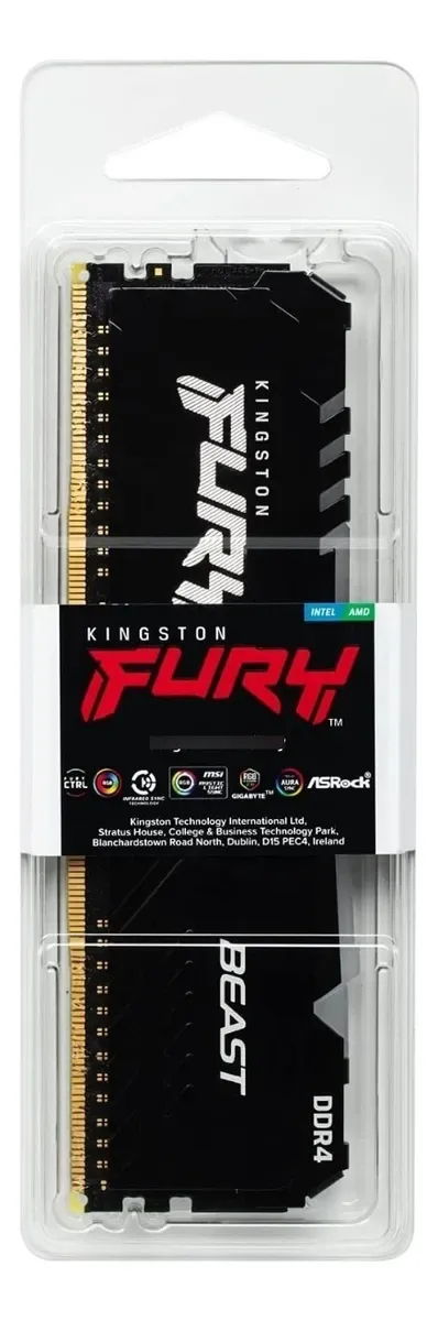 Ddr4 16gb Kingston 3200mhz Cl16 Fury Beast Rgb