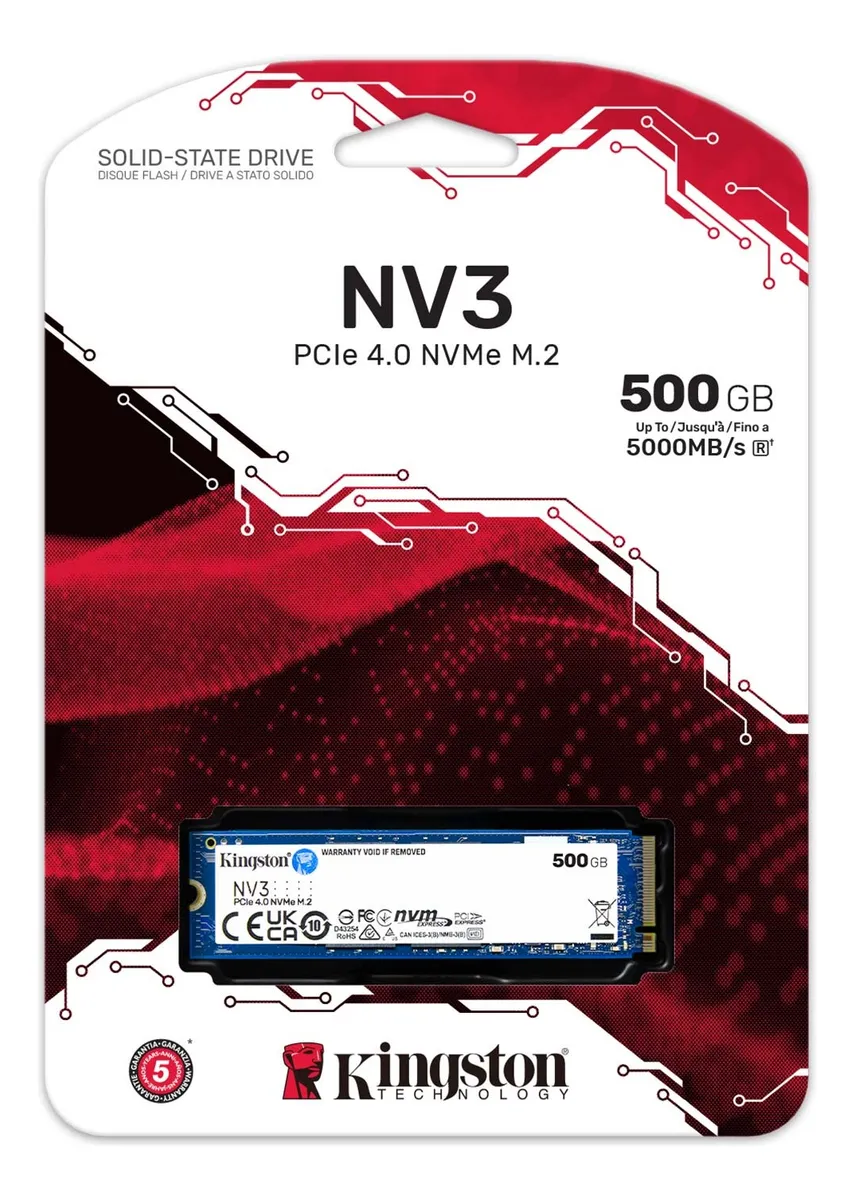 Ssd M.2 Nvme 500gb G4 Kingston Nv3
