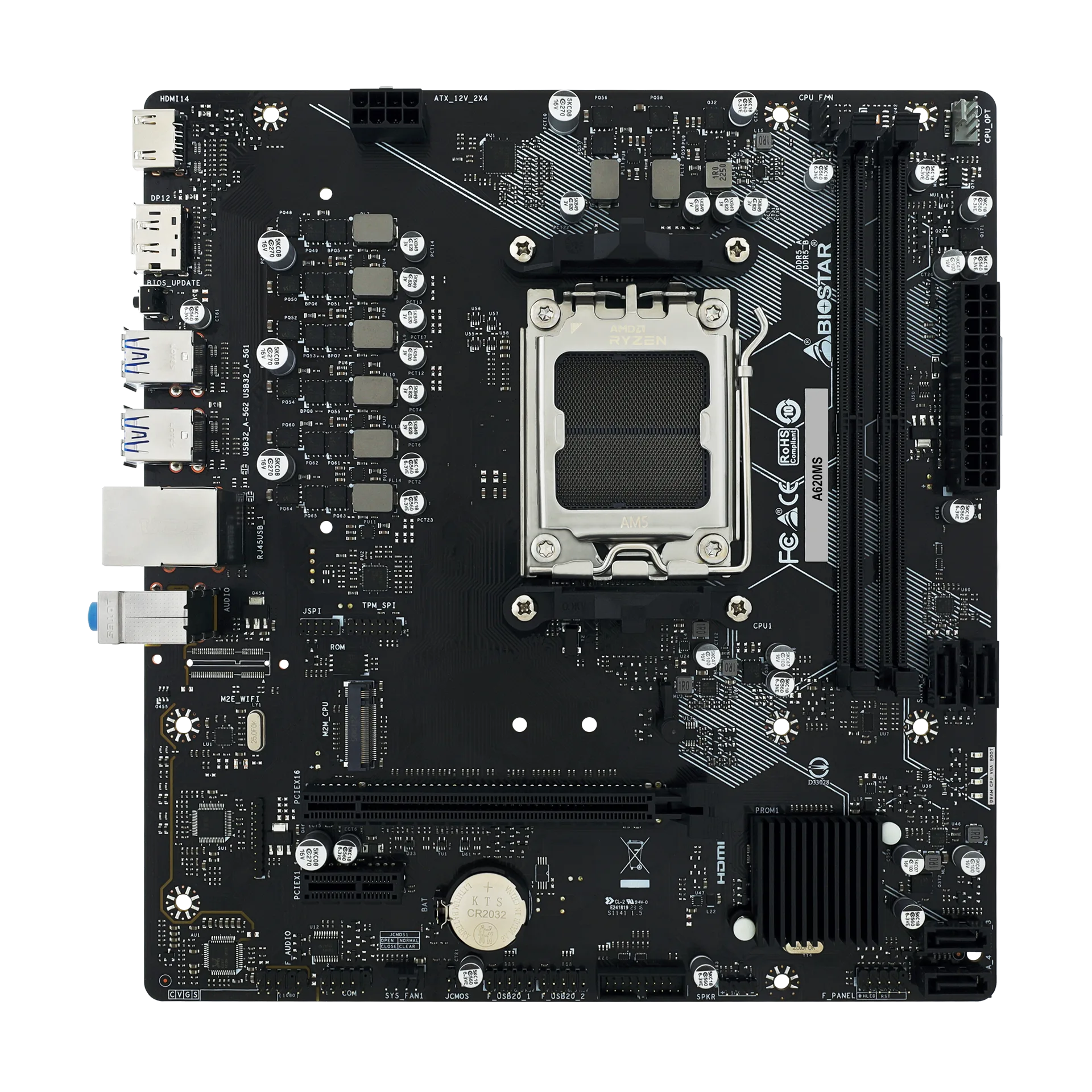 Mb Biostar Am5 A620ms Ddr5 Box M-atx