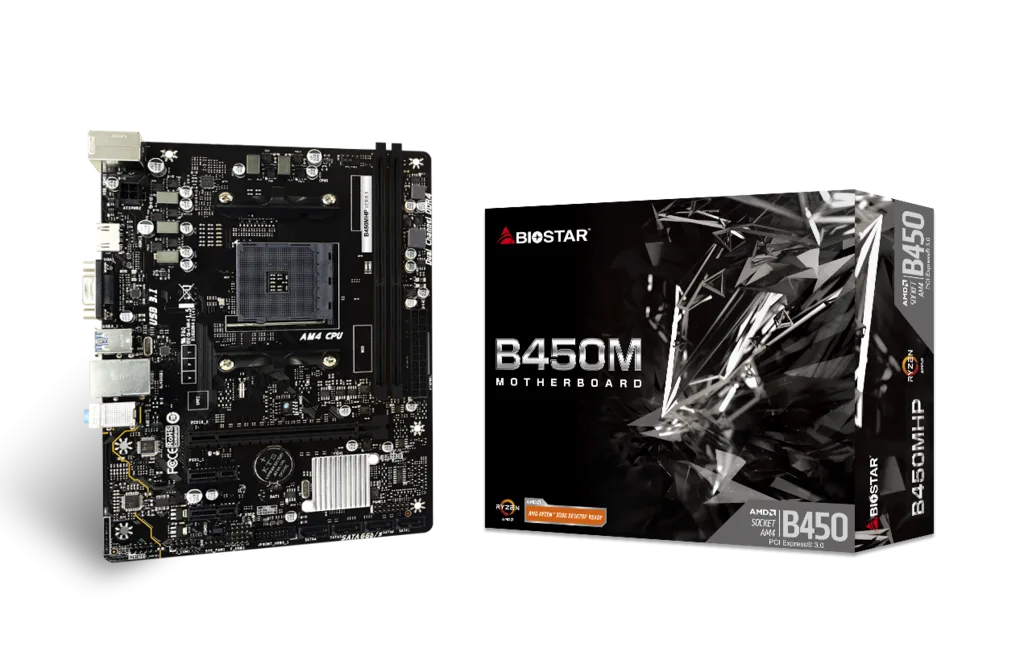 Mb Biostar Am4 B450mhp Ddr4 Box M-atx