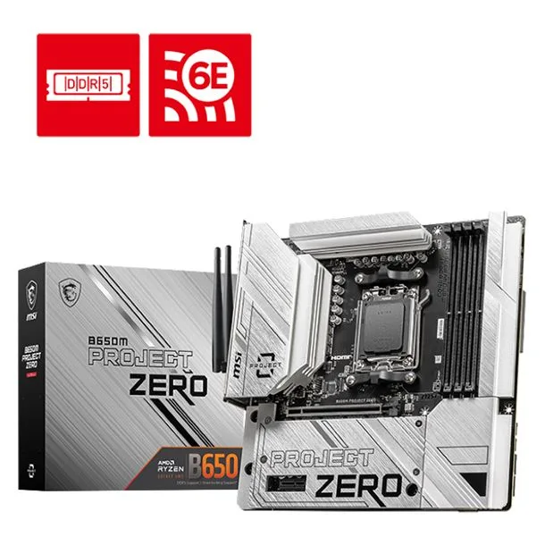 Mb Msi Am5 B650m Project Zero Ddr5 Box M-atx