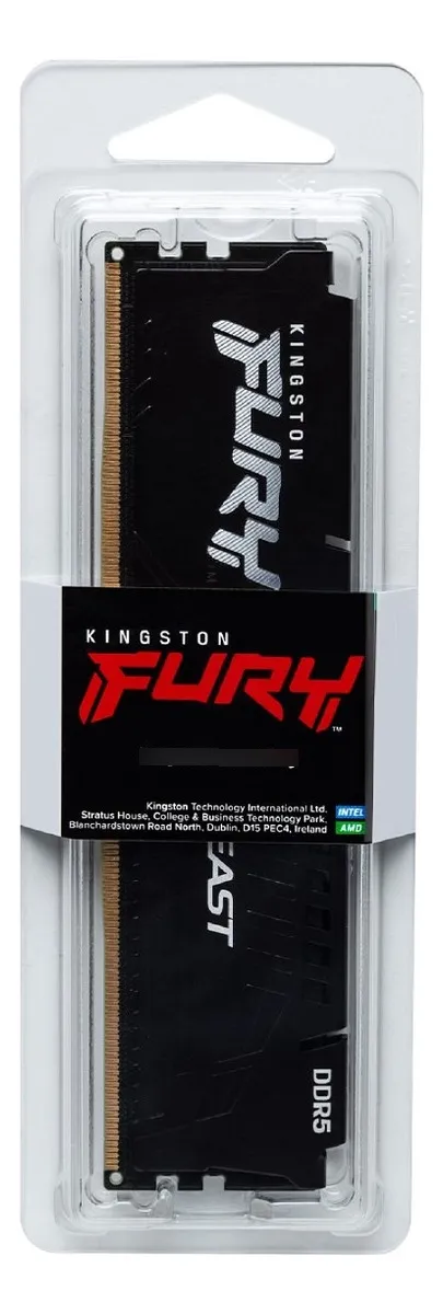 Ddr5 8gb Kingston 6000mhz Cl36 Fury Beast Black